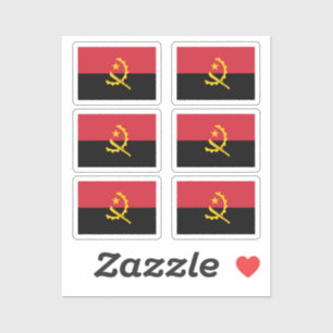 Flag Angola Collection Pack von 6 Aufkleber