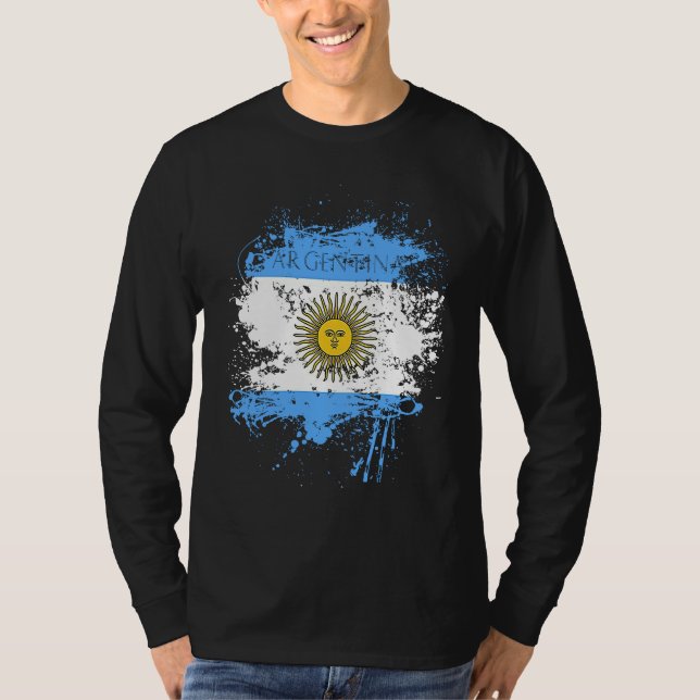Flag Argentina Nationality State South America T-Shirt (Vorderseite)