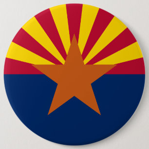 Flag Arizona, American The Copper Staat Button