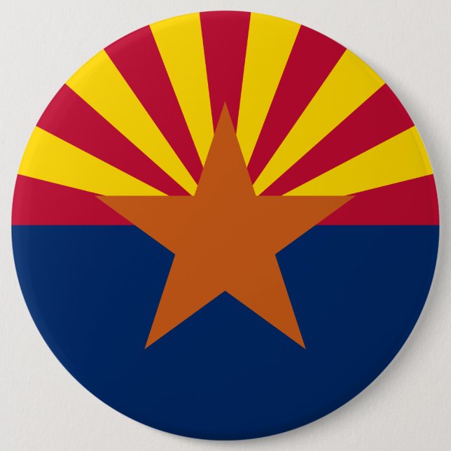 Flag Arizona, American The Copper Staat Button (Vorderseite)