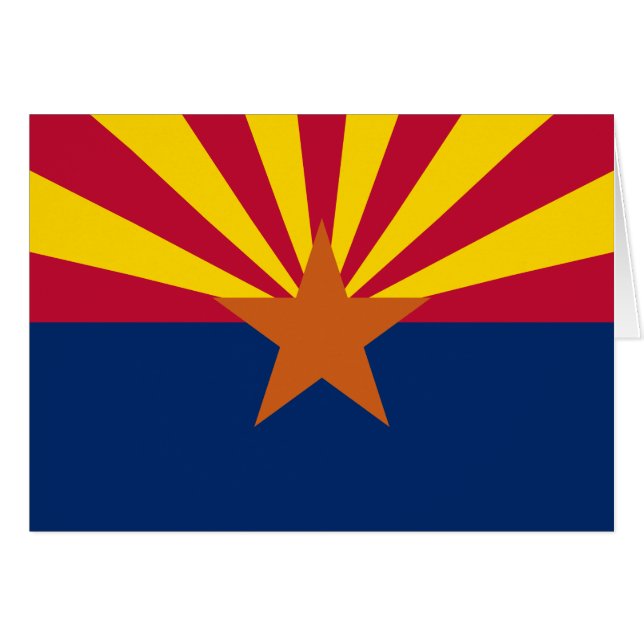 Flag Arizona: Stern, der Kupfer-Staat (Vorderseite (Horizontal))