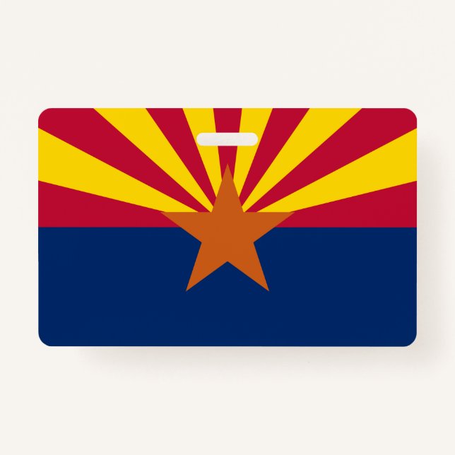 Flag Arizona: Stern, der Kupfer-Staat Ausweis (Vorderseite)