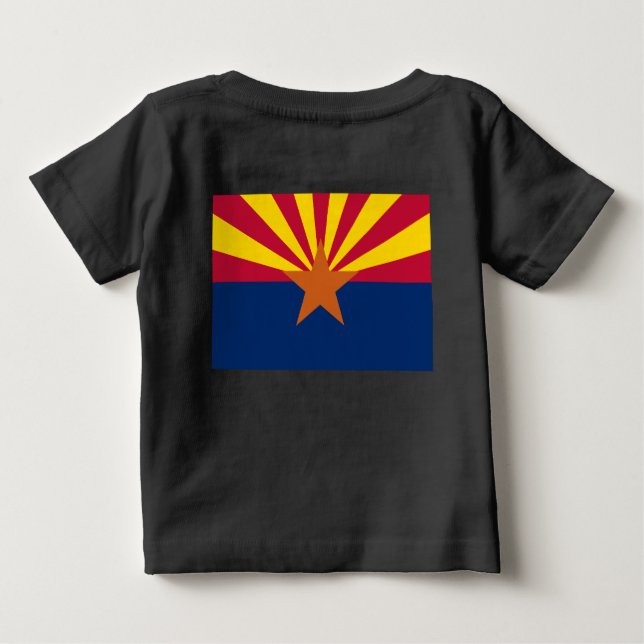 Flag Arizona: Stern, der Kupfer-Staat Baby T-shirt (Rückseite)