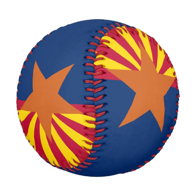 Flag Arizona: Stern, der Kupfer-Staat Baseball (Schrägansicht)