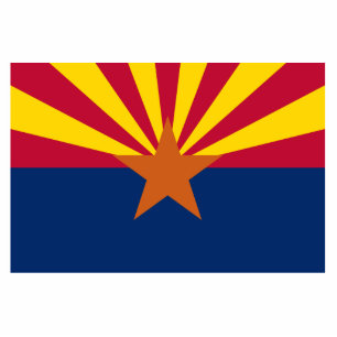 Flag Arizona: Stern, der Kupfer-Staat Fotoskulptur Magnet