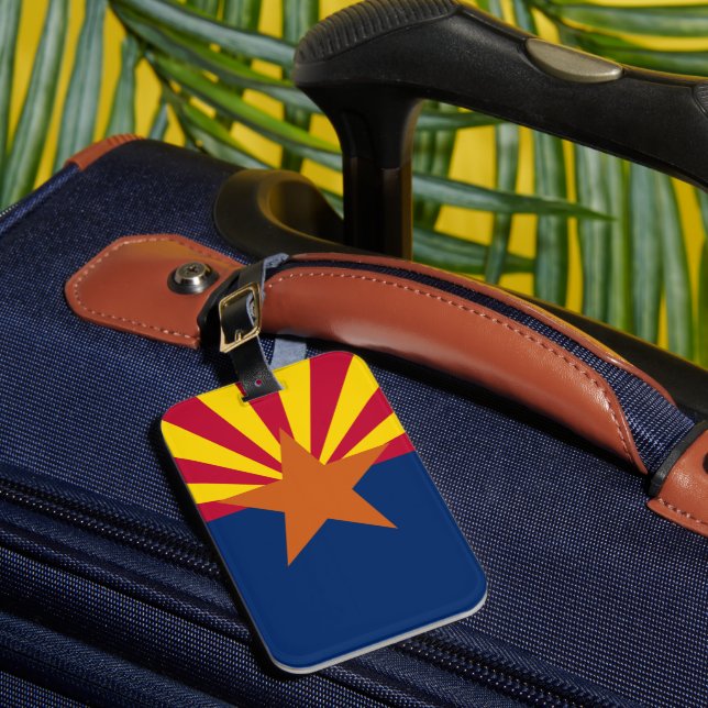 Flag Arizona: Stern, der Kupfer-Staat Gepäckanhänger (Vorderseite Insitu 1)
