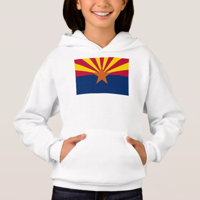 Flag Arizona: Stern, der Kupfer-Staat Hoodie (Vorderseite)