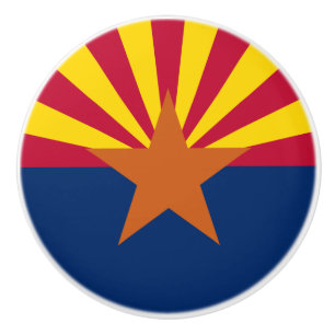 Flag Arizona: Stern, der Kupfer-Staat Keramikknauf