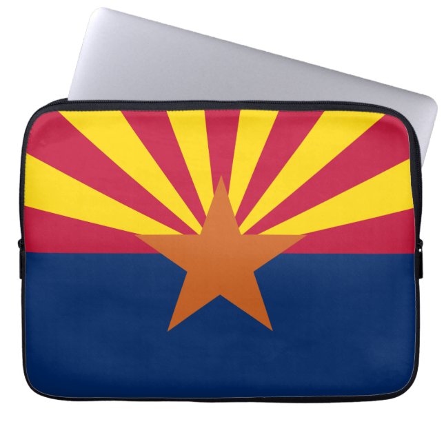 Flag Arizona: Stern, der Kupfer-Staat Laptopschutzhülle (Vorderseite)