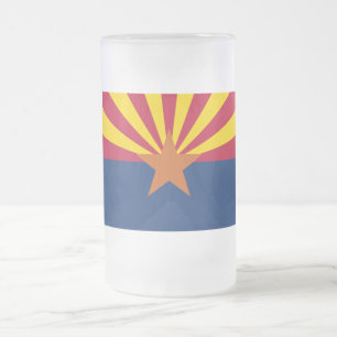 Flag Arizona: Stern, der Kupfer-Staat Mattglas Bierglas