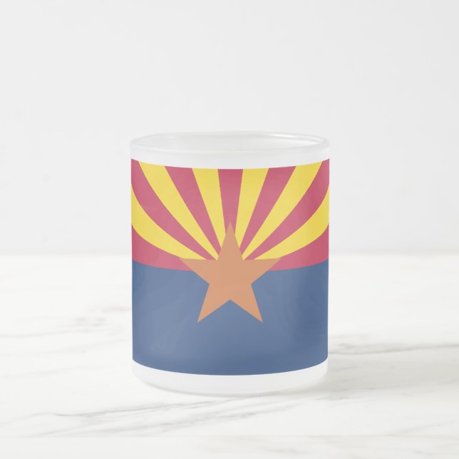 Flag Arizona: Stern, der Kupfer-Staat Mattglastasse (Mittel)