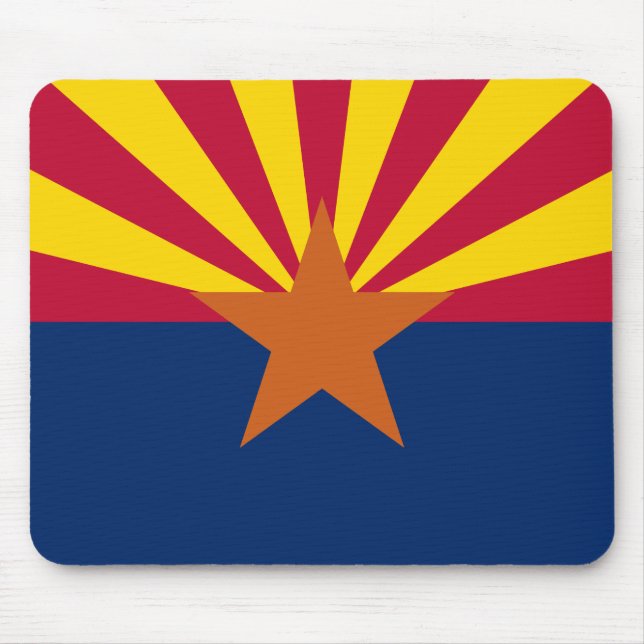 Flag Arizona: Stern, der Kupfer-Staat Mousepad (Vorne)