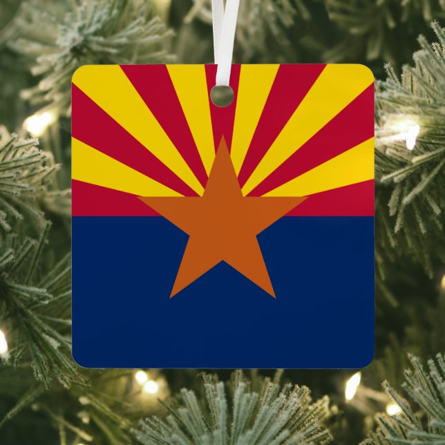 Flag Arizona: Stern, der Kupfer-Staat Ornament Aus Metall (InSitu)