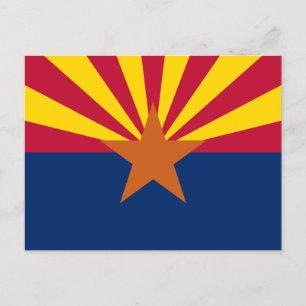 Flag Arizona: Stern, der Kupfer-Staat Postkarte