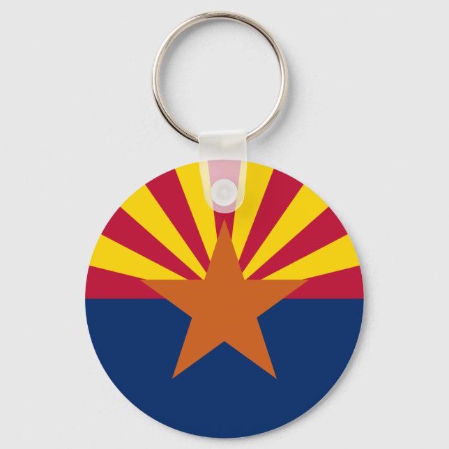 Flag Arizona: Stern, der Kupfer-Staat Schlüsselanhänger (Vorderseite)