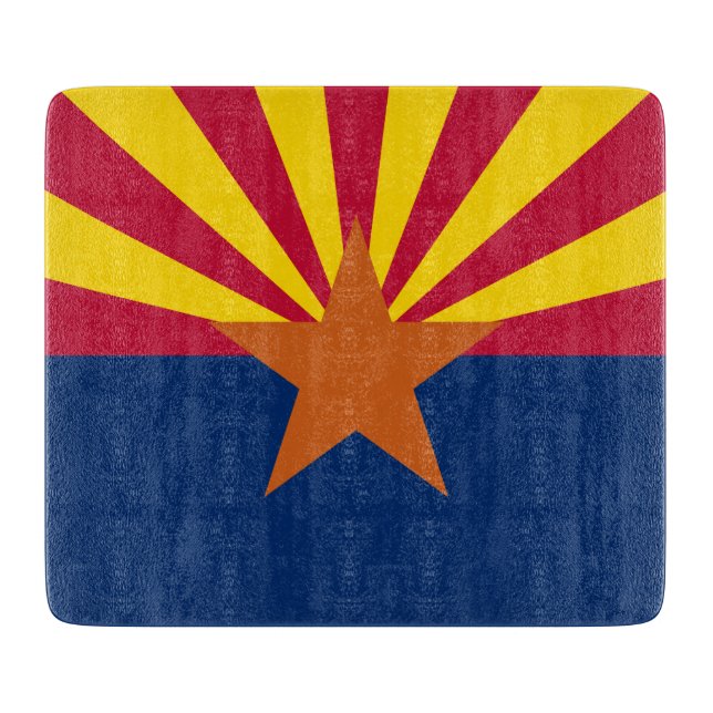 Flag Arizona: Stern, der Kupfer-Staat Schneidebrett (Vorderseite)