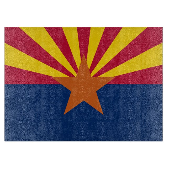 Flag Arizona: Stern, der Kupfer-Staat Schneidebrett (Vorderseite)
