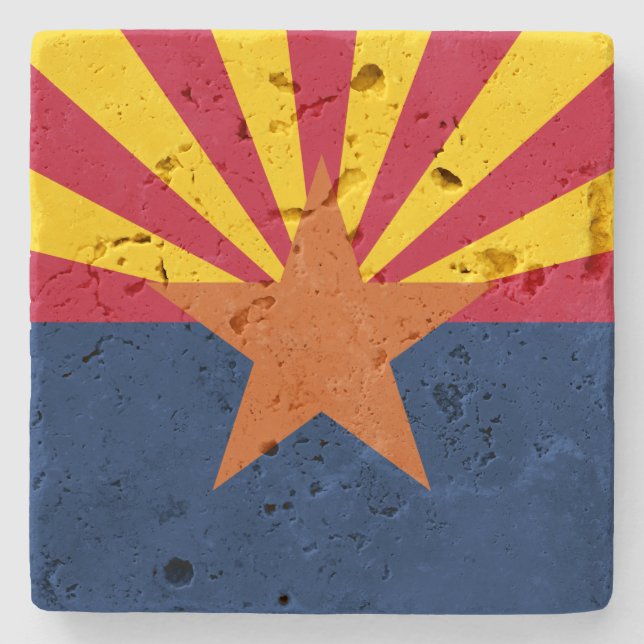 Flag Arizona: Stern, der Kupfer-Staat Steinuntersetzer (Vorderseite)