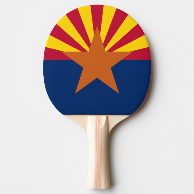 Flag Arizona: Stern, der Kupfer-Staat Tischtennis Schläger (Vorderseite)