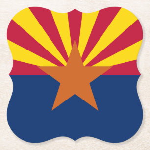 Flag Arizona: Stern, der Kupfer-Staat Untersetzer