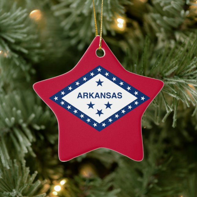 Flag Arkansas Keramik Ornament (Baum)