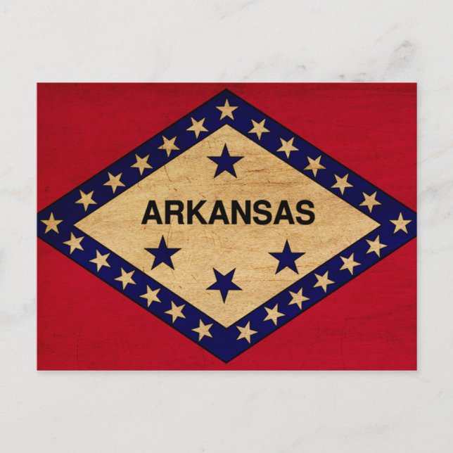 Flag Arkansas Postkarte (Vorderseite)