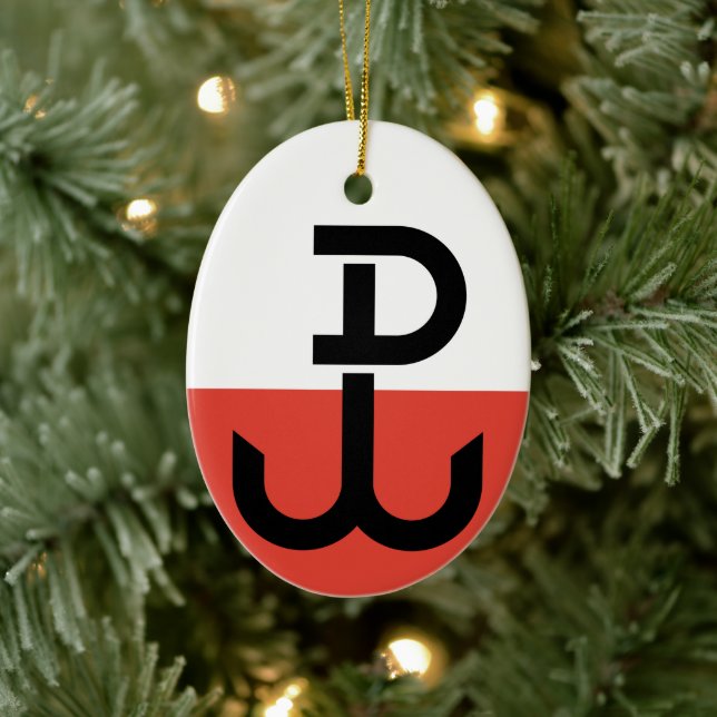 Flag Armia Krajowa Keramik Ornament (Baum)