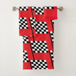 Flag auf rot badhandtuch set