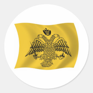 Flag-Aufkleber des Ökumenischen Patriarchen Runder Aufkleber