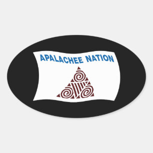 Flag-Aufkleber für Apalachee Nation Ovaler Aufkleber