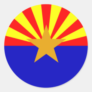 Flag-Aufkleber für Arizona Runder Aufkleber