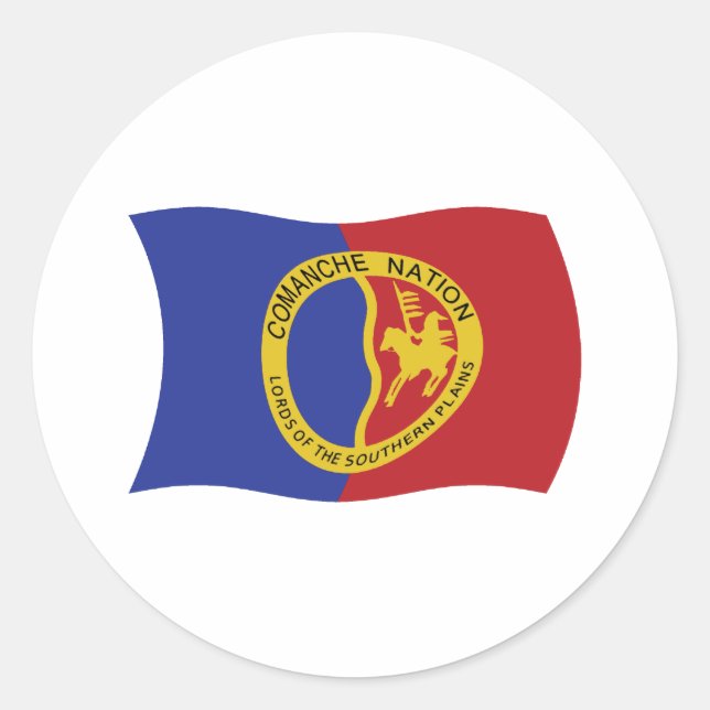 Flag-Aufkleber für Comanche Nation Runder Aufkleber (Vorderseite)