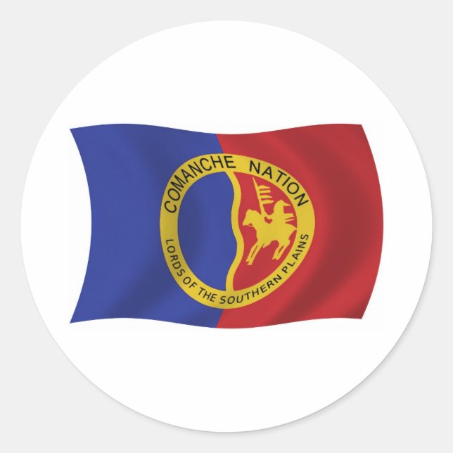 Flag-Aufkleber für Comanche Nation Runder Aufkleber (Vorderseite)