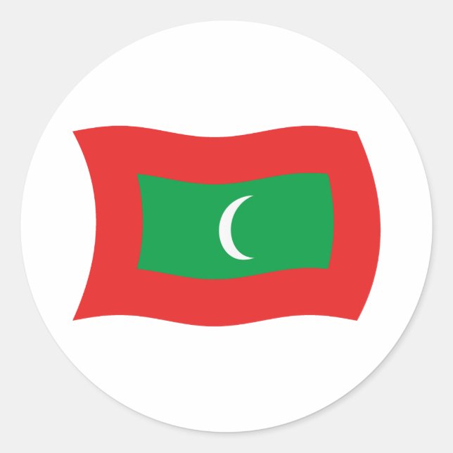 Flag-Aufkleber für Malediven Runder Aufkleber (Vorderseite)