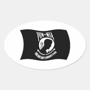 Flag-Aufkleber für POW & MIA Ovaler Aufkleber