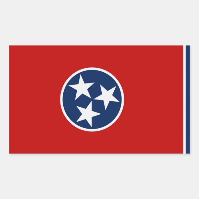 Flag-Aufkleber für Tennessee Rechteckiger Aufkleber (Vorderseite)