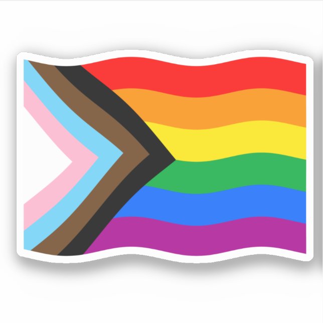 Flag-Aufkleber für Wavy Progress Aufkleber (Vorderseite)