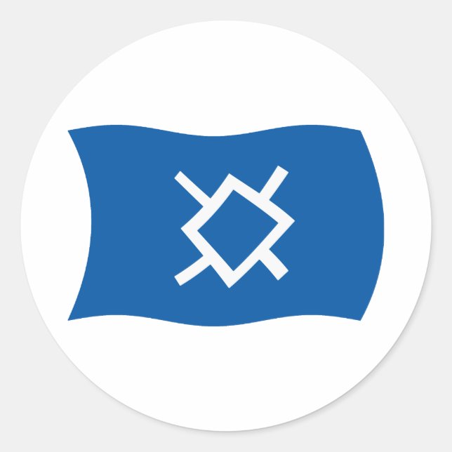 Flag-Aufkleber Runder Aufkleber (Vorderseite)