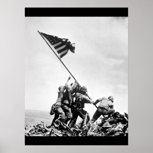 Flag-Aufrufen von Iwo Jima_War Image Poster (Vorne)