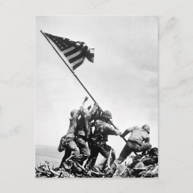 Flag-Aufrufen von Iwo Jima_War Image Postkarte (Vorderseite)