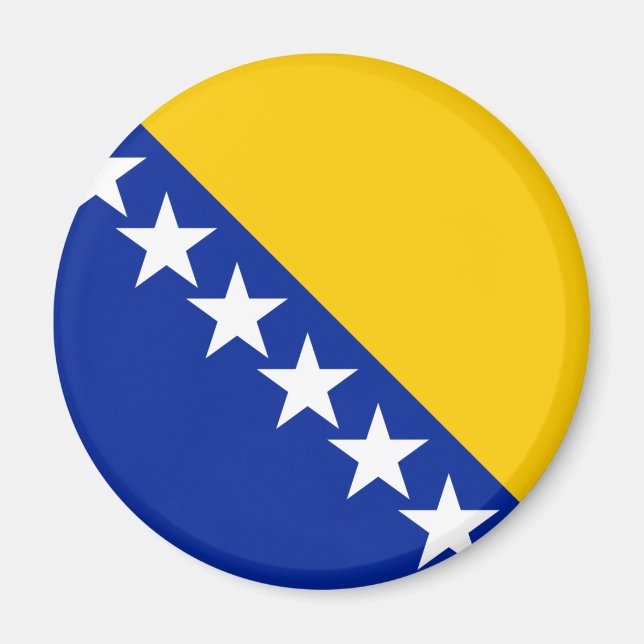 Flag BA für Bosnien und Herzegowina Magnet (Vorne)