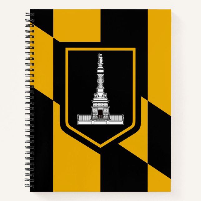 Flag Baltimore, Maryland Notebook Notizbuch (Vorderseite)