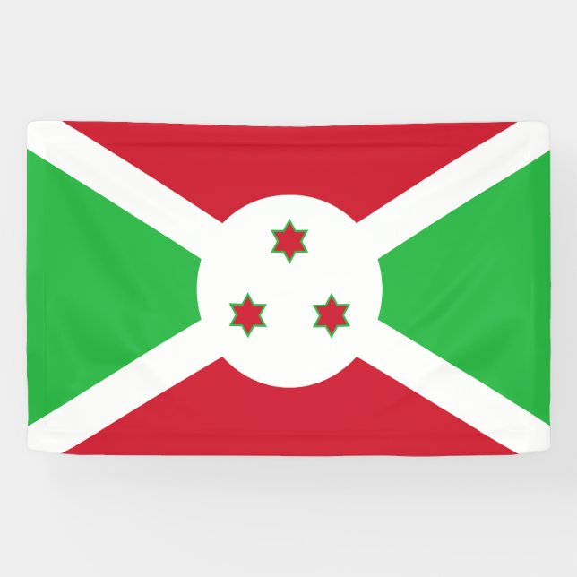 Flag-Banner Patriotic Burundi Banner (Horizontal)