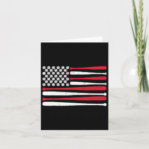 Flag Baseball USA Vintag Baseball Sportfan Karte