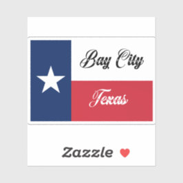 Flag Bay City Texas Aufkleber