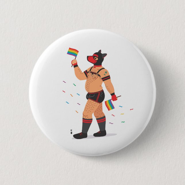FLAG-BEAR-ERS-Welpe Button (Vorderseite)