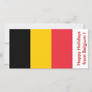 Flag Belgien, Happy Holidays aus Belgien Feiertagskarte