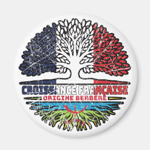 Flag Berber Amazigh France Tree Roots Magnet