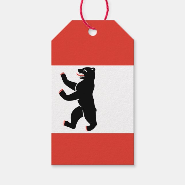 Flag Berlin Geschenketiketts Geschenkanhänger (Vorderseite)