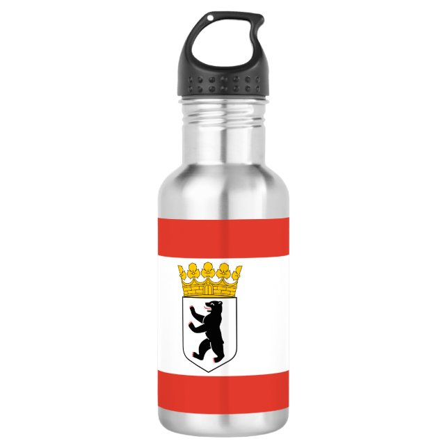 Flag Berlin Stainless Steel Water Flasche Edelstahlflasche (Vorderseite)